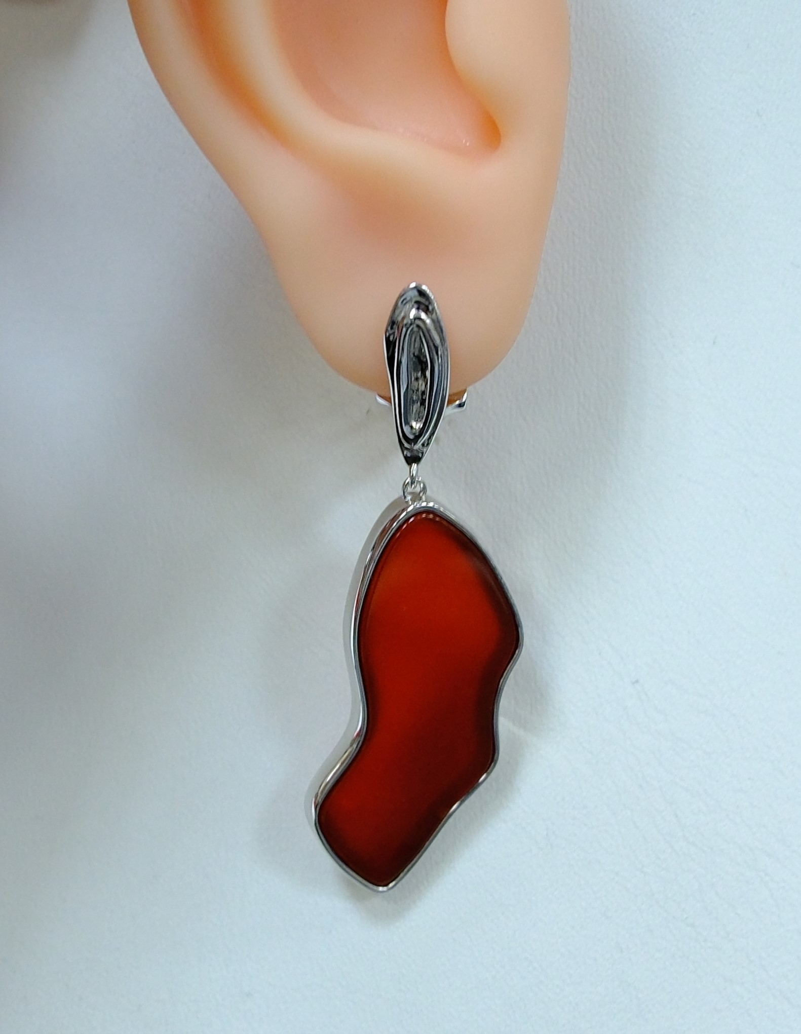 Серебряные серьги с агатами
